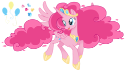 Size: 1280x732 | Tagged: safe, artist:magicuniclaws, imported from derpibooru, pinkie pie, alicorn, pony, alicornified, base used, ethereal mane, female, pinkiecorn, race swap, simple background, solo, transparent background, xk-class end-of-the-world scenario