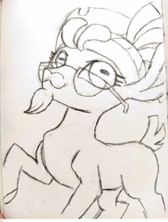 Size: 2472x3263 | Tagged: safe, artist:imposter dude, imported from derpibooru, shanty (tfh), goat, them's fightin' herds, community related, female, pencil drawing, solo, sunglasses, traditional art