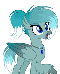 Size: 2328x2887 | Tagged: safe, artist:rioshi, artist:starshade, imported from derpibooru, oc, oc only, oc:arctic breeze, hippogriff, cute, female, happy, simple background, solo, white background