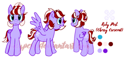 Size: 2644x1263 | Tagged: safe, artist:twilightcomet, imported from derpibooru, oc, oc only, oc:ruby perl, pegasus, pony, female, mare, pegasus oc, reference sheet, simple background, solo, transparent background, wings