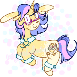 Size: 2416x2417 | Tagged: safe, artist:twilightcomet, imported from derpibooru, oc, oc only, pony, unicorn, cuffs (clothes), glasses, simple background, smiling, solo, transparent background