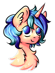 Size: 2550x3375 | Tagged: safe, artist:coco-drillo, imported from derpibooru, oc, oc:dex, pony, unicorn, bust, chest fluff, colorful, colourful, ear fluff, horn, male, messy mane, portrait, simple background, stallion, transparent background, unicorn oc