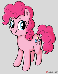 Size: 1025x1311 | Tagged: safe, artist:heretichesh, imported from derpibooru, pinkie pie, earth pony, pony, cutie mark, female, mare, smiling, solo, standing