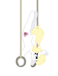 Size: 1488x1936 | Tagged: safe, artist:anonymous, imported from derpibooru, oc, oc:aryanne, earth pony, pony, art pack:marenheit 451, /mlp/, female, gymnastic rings, gymnastics, mare, nazi, solo, swastika