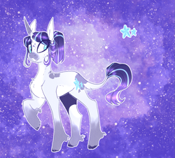 Size: 1623x1467 | Tagged: safe, artist:iheyyasyfox, imported from derpibooru, oc, oc only, pony, unicorn, female, magical lesbian spawn, mare, offspring, parent:rarity, parent:starlight glimmer, parents:starity, solo