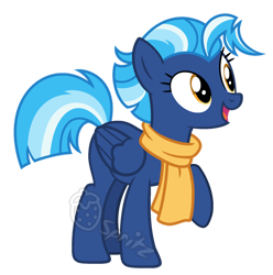 Size: 1024x1032 | Tagged: safe, artist:strawberry-spritz, imported from derpibooru, oc, oc only, pegasus, pony, clothes, female, mare, offspring, parent:sky stinger, parent:twilight sparkle, scarf, simple background, solo, transparent background