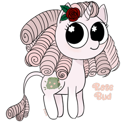 Size: 1080x1080 | Tagged: safe, artist:andromedatriangle, imported from derpibooru, oc, oc only, oc:rose bud, earth pony, artfight, cute, flower, rose, simple background, transparent background