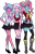Size: 1970x3045 | Tagged: safe, artist:sparks220stars, imported from derpibooru, bowtie (g1), firefly, twilight, equestria girls, alternative cutie mark placement, boots, bow tie (g1), clothes, facial cutie mark, female, g1, g1 to equestria girls, generation leap, hand on hip, high heels, looking at you, ponied up, shoes, simple background, skirt, transparent background, trio, trio female
