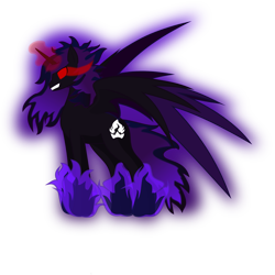 Size: 2369x2372 | Tagged: safe, artist:swist47ak, imported from derpibooru, oc, oc only, oc:lord escanor, alicorn, pony, alicorn oc, black magic, black magic aura, horn, male, simple background, solo, transparent background, wings