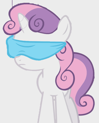 Size: 679x843 | Tagged: safe, artist:applejackfan204, imported from derpibooru, sweetie belle, forever filly, blindfold