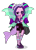 Size: 1241x1732 | Tagged: safe, artist:starflashing twinkle, imported from derpibooru, aria blaze, equestria girls, bow, cute, disguise, disguised siren, female, fin wings, fish tail, fishnets, garter belt, garters, headset, looking at you, monocle, simple background, solo, standing, transparent background, wings