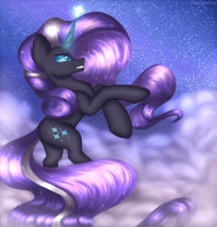 Size: 1146x1200 | Tagged: safe, artist:darklight1315, idw, imported from derpibooru, nightmare rarity, pony, unicorn, female, glowing horn, horn, solo, stars