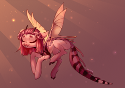 Size: 4093x2894 | Tagged: safe, artist:shore2020, imported from derpibooru, oc, oc only, bee pony, bug pony, insect, original species, crepuscular rays, eyes closed, male, solo