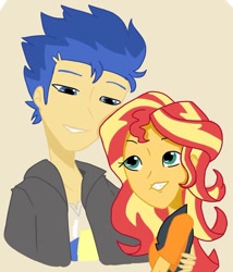 Size: 826x967 | Tagged: safe, artist:booberii, imported from derpibooru, flash sentry, sunset shimmer, equestria girls, female, flashimmer, male, shipping, straight