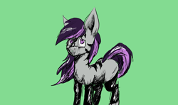 Size: 3200x1900 | Tagged: safe, artist:rambles, imported from derpibooru, oc, oc only, oc:rambles, earth pony, pony, zebra, blank flank, clothes, colored, flat background, flat colors, full color, green background, looking at you, pouting, sad, sad face, simple background, sketch, sketch dump, socks, solo, stripes