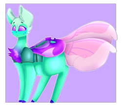 Size: 1621x1419 | Tagged: safe, artist:shinningblossom12, imported from derpibooru, oc, oc only, changedling, changeling, changedling oc, changeling oc, chest fluff, solo, speedpaint available