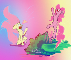 Size: 1024x868 | Tagged: safe, artist:hyper dash, imported from derpibooru, fluttershy, pinkie pie, atg 2020, newbie artist training grounds