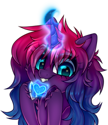 Size: 2961x3420 | Tagged: safe, artist:_spacemonkeyz_, imported from derpibooru, oc, oc only, oc:rozaline sassyfangs, pony, unicorn, gradient mane, magic, simple background, solo, transparent background, unshorn fetlocks