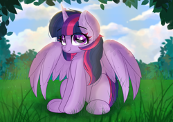 Size: 5787x4092 | Tagged: safe, artist:janelearts, imported from derpibooru, twilight sparkle, alicorn, pony, absurd resolution, female, sitting, solo, twilight sparkle (alicorn)