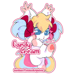 Size: 700x700 | Tagged: safe, artist:snow angel, imported from derpibooru, oc, oc only, oc:candy cream, bat pony, pony, bat pony oc, bat wings, chibi, colored pupils, heart eyes, simple background, solo, white background, wingding eyes, wings