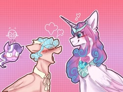 Size: 768x576 | Tagged: safe, artist:jordgubbshmak, imported from derpibooru, cozy glow, diamond tiara, princess flurry heart, older, older cozy glow, older flurry heart