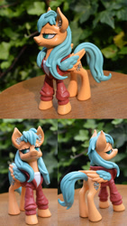 Size: 860x1522 | Tagged: safe, artist:prototypespacemonkey, imported from derpibooru, oc, oc:leyna, pegasus, craft, figurine, pegasus oc, sculpture, wings