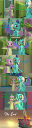 Size: 1920x7560 | Tagged: safe, artist:papadragon69, imported from derpibooru, princess ember, spike, twilight sparkle, alicorn, dragon, comic:spike's cyosa, 3d, choose your own adventure, comic, cyoa, emberspike, ending, female, holding hands, male, older, older spike, school of friendship, sfm pony, shipping, source filmmaker, straight, sunset, teenage spike, teenager, winged spike, wings