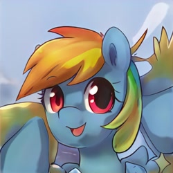 Size: 1024x1024 | Tagged: safe, artist:thisponydoesnotexist, imported from derpibooru, pegasus, pony, ai content, ai generated, generator:thisponydoesnotexist, neural network, not rainbow dash, solo