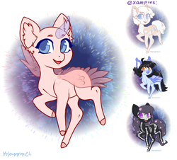 Size: 2940x2652 | Tagged: safe, artist:helemaranth, imported from derpibooru, oc, oc only, bat pony, earth pony, pony, chibi, commission, solo, your character here