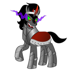 Size: 2106x2000 | Tagged: safe, artist:albinon, artist:antstafer, imported from derpibooru, king sombra, pony, commission, commissioner:reversalmushroom, male, simple background, solo, transparent background