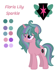 Size: 1268x1690 | Tagged: safe, artist:stellamoonshine, artist:stellamoonshineyt, imported from derpibooru, oc, oc only, oc:floria lily, pony, unicorn, female, mare, offspring, parent:timber spruce, parent:twilight sparkle, parents:timbertwi, reference sheet, solo, unicoen