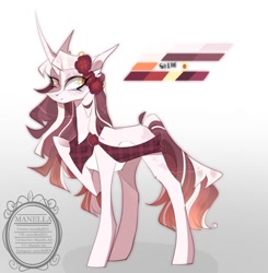 Size: 1024x1047 | Tagged: safe, artist:manella-art, imported from derpibooru, oc, oc only, oc:sunset flower, pony, unicorn, female, mare, solo