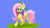 Size: 2000x1125 | Tagged: safe, artist:dummyhorse, artist:phutashi, imported from derpibooru, fluttershy, pegasus, pony, blue background, clothes, cosplay, costume, female, folded wings, hat, link, mare, master sword, mouth hold, raised hoof, simple background, smiling, solo, standing, sword, the legend of zelda, three-quarter view, weapon, wings