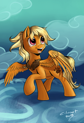 Size: 3267x4783 | Tagged: safe, artist:zilvart, imported from derpibooru, oc, oc only, oc:leona sky, pegasus, pony, cloud, pegasus oc, solo, wings