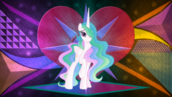 Size: 3840x2160 | Tagged: safe, artist:laszlvfx, artist:negatif22, edit, imported from derpibooru, princess celestia, pony, female, movie accurate, solo, wallpaper, wallpaper edit