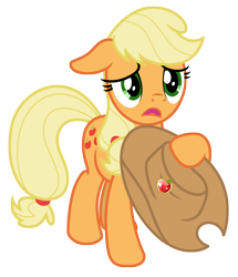 Size: 5584x6500 | Tagged: safe, artist:estories, imported from derpibooru, applejack, pony, absurd resolution, female, floppy ears, hat, mare, simple background, solo, transparent background, vector