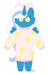 Size: 300x450 | Tagged: safe, artist:gumdropsushi, imported from derpibooru, oc, oc:fleurbelle, alicorn, adorabelle, alicorn oc, bow, chibi, clothes, cute, female, hair bow, horn, mare, ocbetes, simple background, sweater, transparent background, wings, yellow eyes