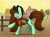 Size: 1962x1462 | Tagged: safe, artist:ali-selle, imported from derpibooru, oc, oc only, oc:harmony, earth pony, pony, appaloosa, appleloosa, commission, cowboy hat, female, hat, mare, smiley face, smiling, solo, wild west