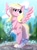 Size: 1200x1612 | Tagged: safe, artist:colorfulcolor233, artist:oofycolorful, imported from derpibooru, oc, oc only, oc:bay breeze, pegasus, pony, blushing, bouquet, chest fluff, cute, female, flower, mare, ocbetes, solo