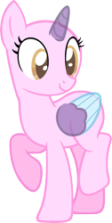 Size: 955x1898 | Tagged: safe, artist:pegasski, imported from derpibooru, oc, oc only, alicorn, pony, rarity takes manehattan, alicorn oc, bald, base, eyelashes, horn, open mouth, raised hoof, simple background, smiling, solo, transparent background, two toned wings, wings