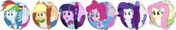 Size: 1280x220 | Tagged: safe, artist:sonicdefenders, imported from derpibooru, applejack, fluttershy, pinkie pie, rainbow dash, rarity, twilight sparkle, equestria girls, appleball, ball, female, flutterball, humane five, humane six, inanimate tf, meme, morph ball, pinkieball, rainball, rariball, simple background, transformation, twiball, white background