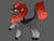 Size: 2800x2100 | Tagged: safe, artist:loryska, imported from derpibooru, oc, oc only, hybrid, gray background, interspecies offspring, kirin hybrid, offspring, parent:autumn blaze, parent:king sombra, simple background, solo