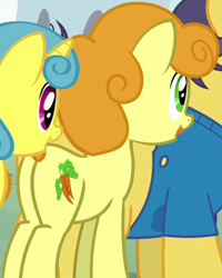 Size: 902x1125 | Tagged: safe, imported from derpibooru, screencap, carrot top, golden harvest, lemon hearts, mint condition, earth pony, parental glideance, butt, cropped, female, goldenbutt, mare, plot