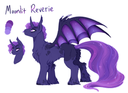 Size: 1280x938 | Tagged: safe, artist:amiookamiwolf, imported from derpibooru, oc, oc only, oc:moonlit reverie, alicorn, bat pony, bat pony alicorn, pony, bat wings, horn, male, simple background, solo, stallion, transparent background, wings