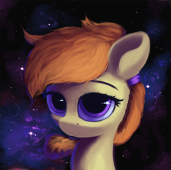 Size: 1250x1245 | Tagged: safe, artist:vultraz, imported from derpibooru, oc, oc only, oc:safe haven, pony, /mlp/, bust, drawthread, female, mare, portrait, solo, starry background