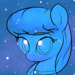 Size: 640x640 | Tagged: safe, artist:vultraz, imported from derpibooru, octavia melody, earth pony, pony, /mlp/, bust, drawthread, female, limited palette, mare, portrait, solo, starry background