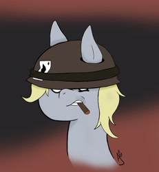 Size: 2671x2889 | Tagged: safe, artist:aj0sh, imported from derpibooru, derpy hooves, pegasus, pony, crossover, derpy soldier, female, helmet, mare, soldier pony, solo, team fortress 2