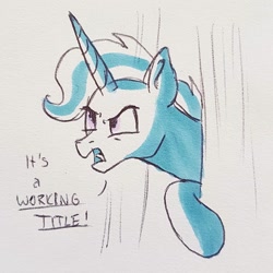 Size: 1080x1080 | Tagged: safe, artist:galaxy.in.mind, imported from derpibooru, trixie, pony, unicorn, angry, bust, curtains, male, rule 63, solo, stallion, talking, traditional art, tristan