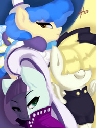 Size: 768x1024 | Tagged: safe, artist:elbenjaftw, imported from derpibooru, coloratura, sapphire shores, songbird serenade, earth pony, pegasus, pony, my little pony: the movie, countess coloratura, female, mare, pop star pony, trio