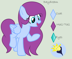 Size: 2088x1708 | Tagged: safe, artist:lominicinfinity, imported from derpibooru, oc, oc only, oc:daydream, pegasus, pony, female, mare, reference sheet, simple background, solo